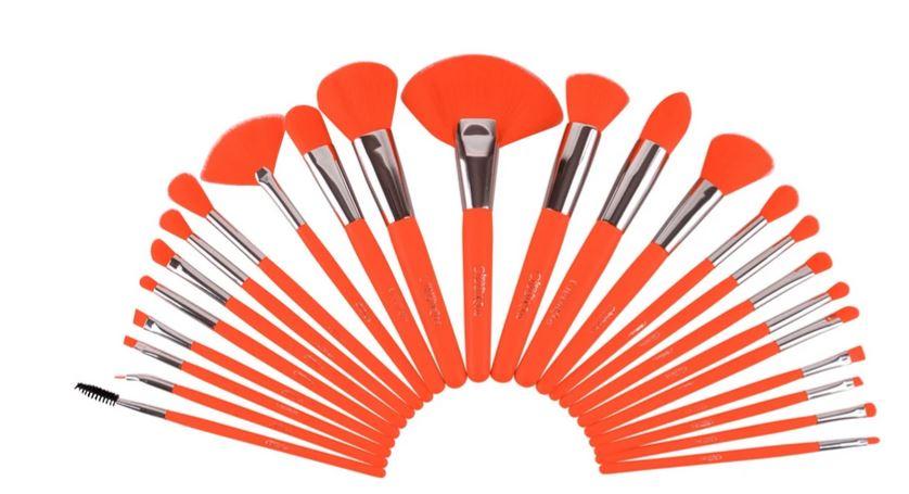 The Neon Orange 24 pc Brush Set - Beauty Creations