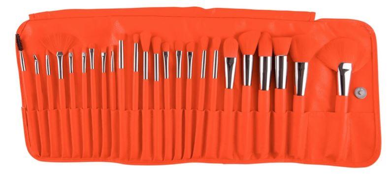 The Neon Orange 24 pc Brush Set - Beauty Creations