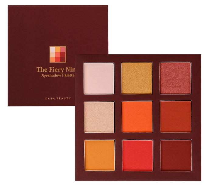 The fiery nine eyeshadow palette - Kara Beauty